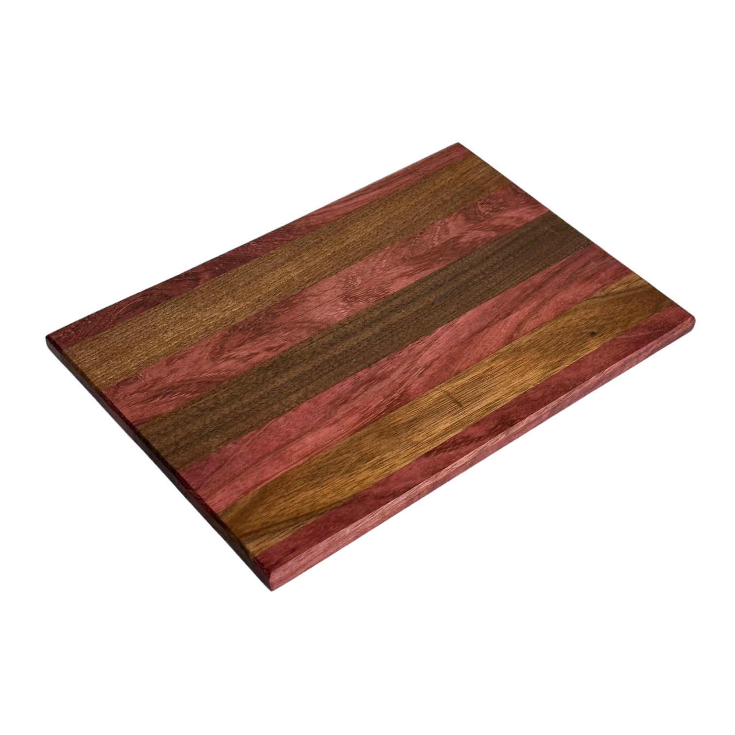 Exotic Mini Wood Cutting Boards - RTS walnut and purple heart top view