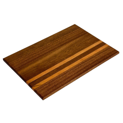 Exotic Mini Wood Cutting Boards - RTS sapele and cherry top view