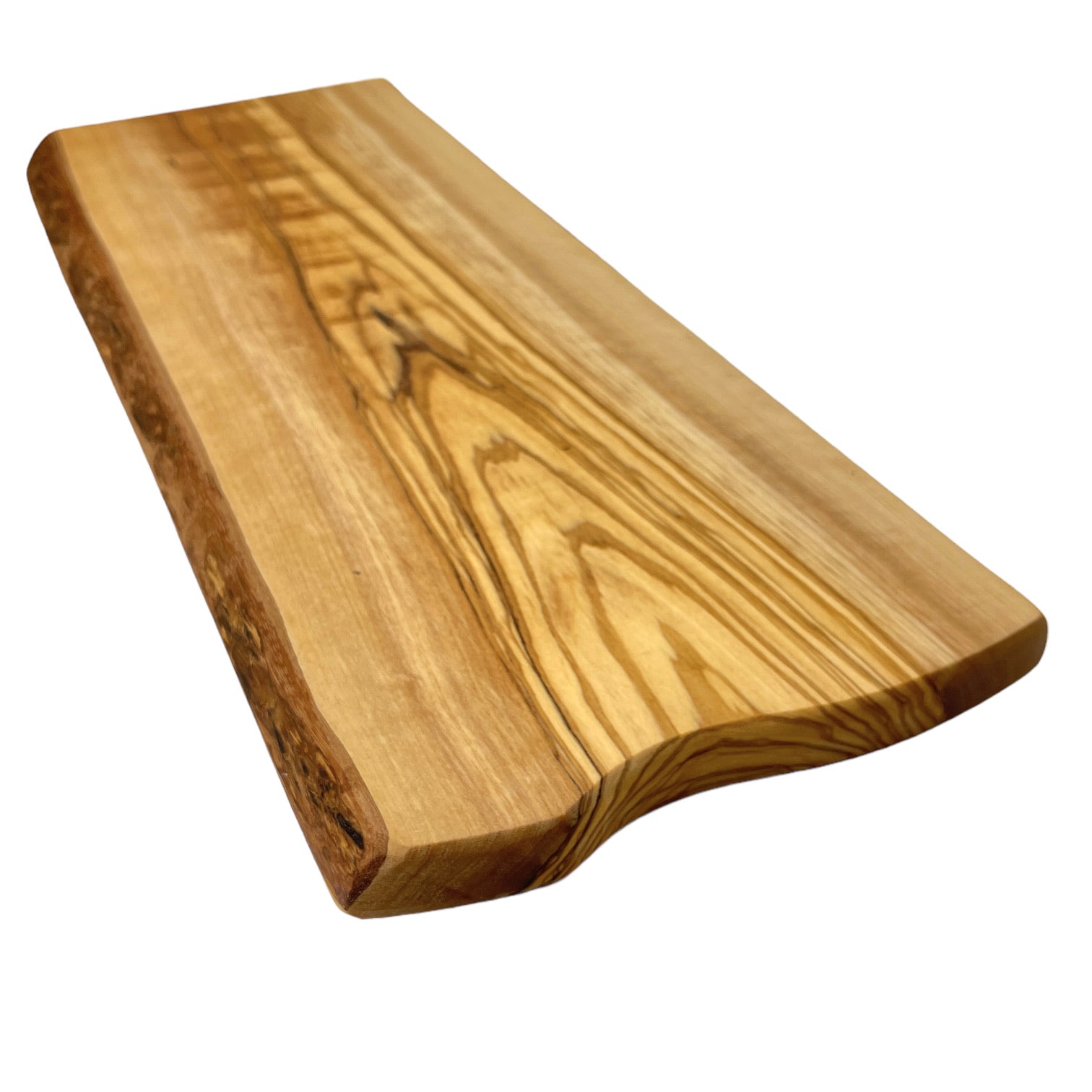 Live-edge Rustic Olive Wood - Handmade Charcuterie Boards - RTS tray top edge view