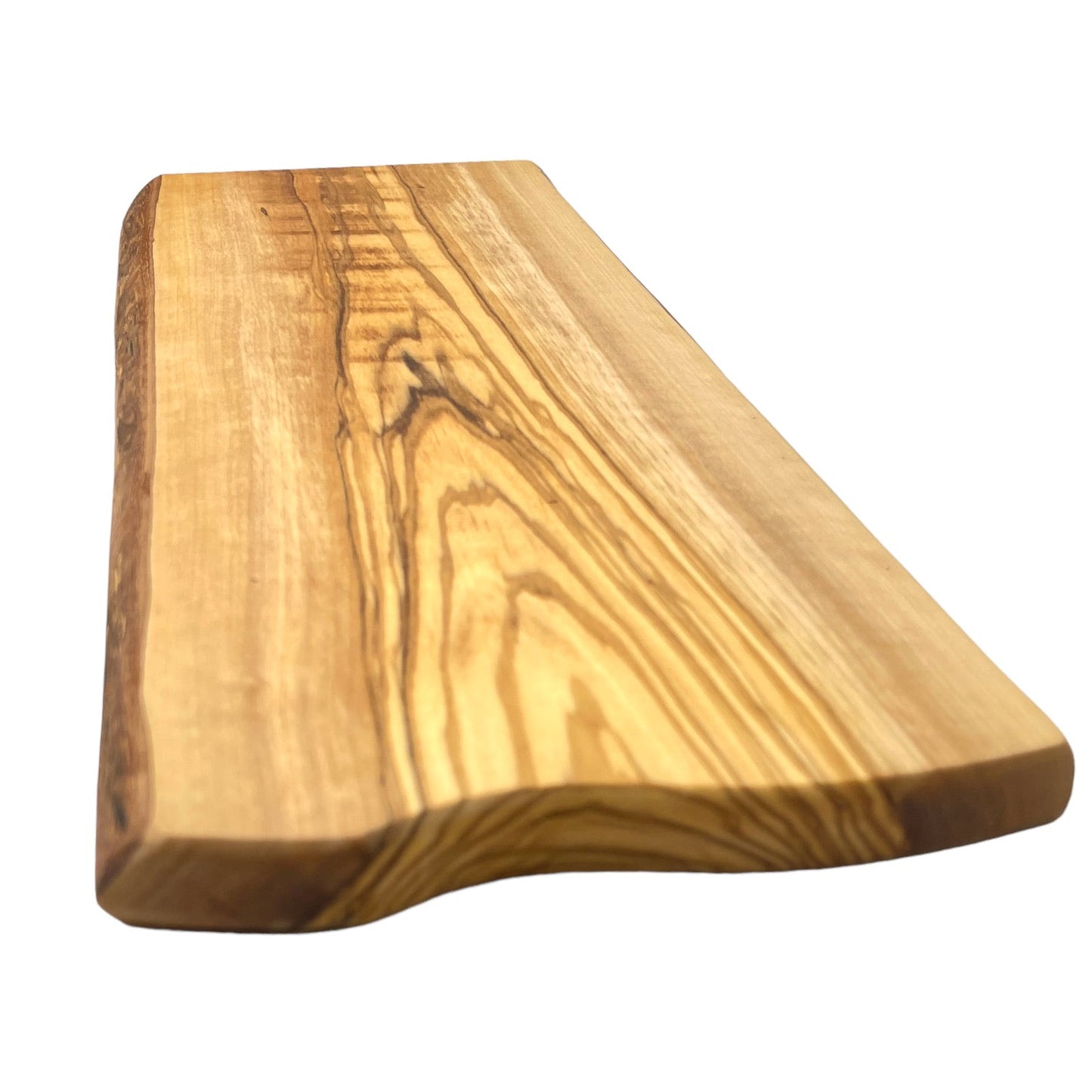 Live-edge Rustic Olive Wood - Handmade Charcuterie Boards - RTS tray edge detail view 2