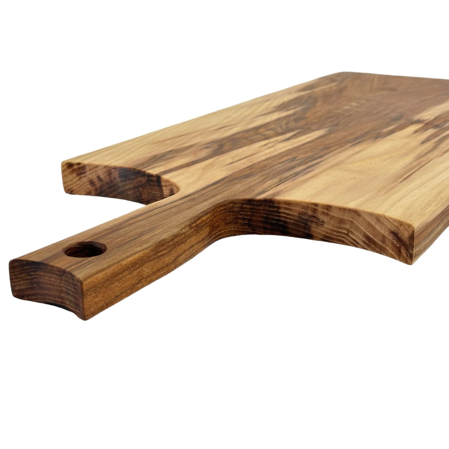 Rustic Handmade Wooden Charcuterie Boards - RTS hickory handle deteil view 2