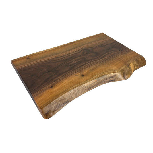 Rustic live-edge Walnut - Handmade Wooden Charcuterie Board - RTS top angled view