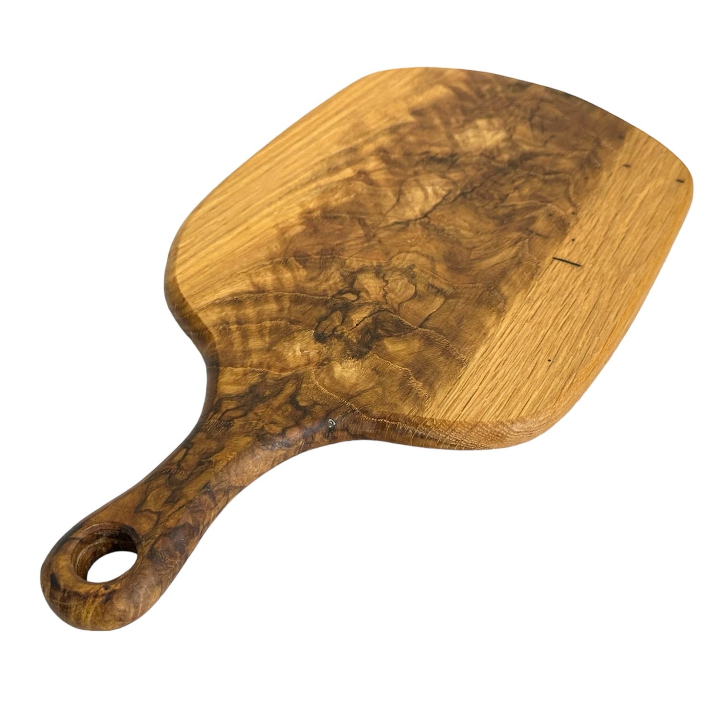 Rustic Oak - Handmade Wooden Charcuterie Boards - RTS style 1 handle detail view
